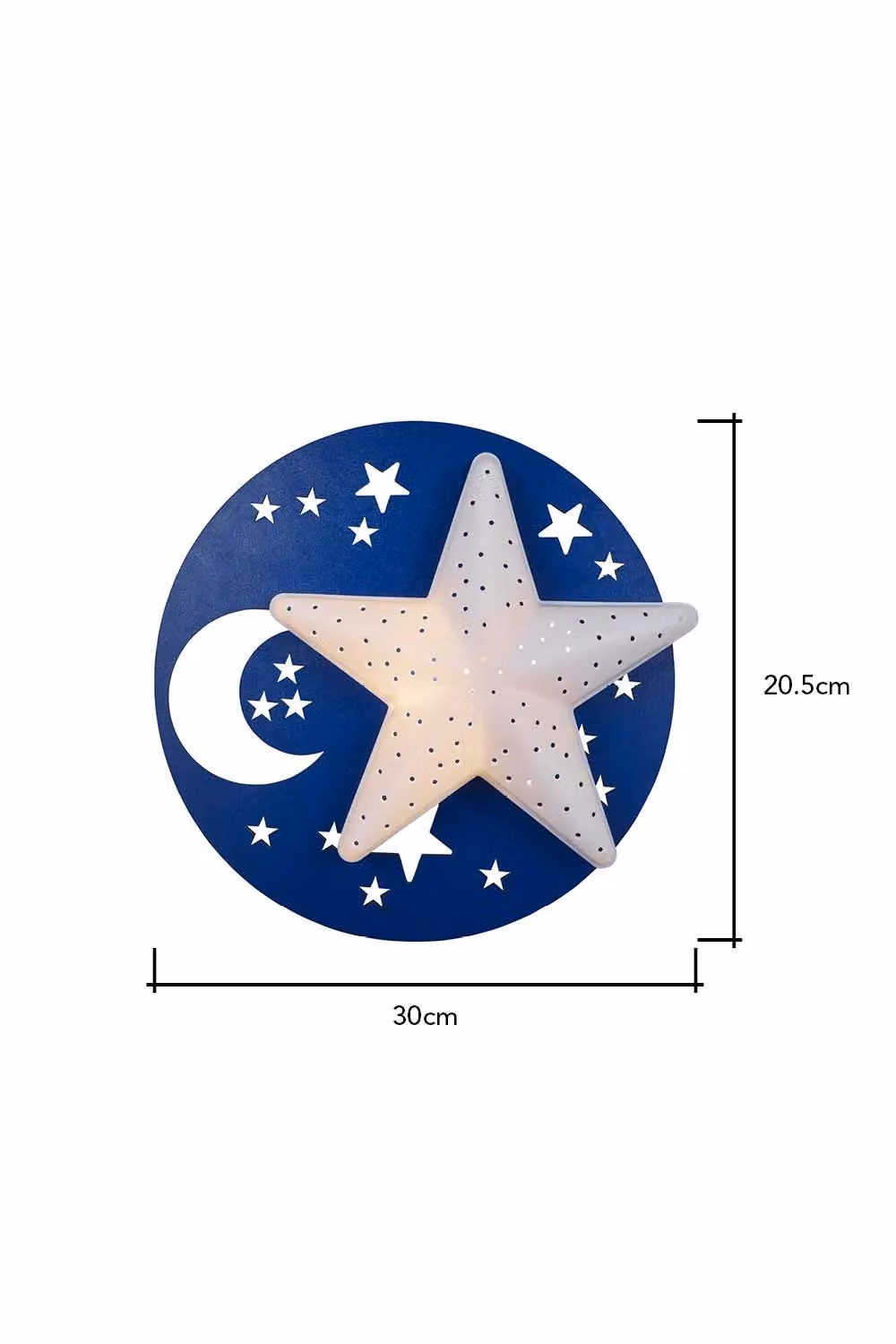 BHS Lighting Glow Star Wall Light in Blue, White and Yellow, W: 20.5 cm, H: 30.0 cm – 4