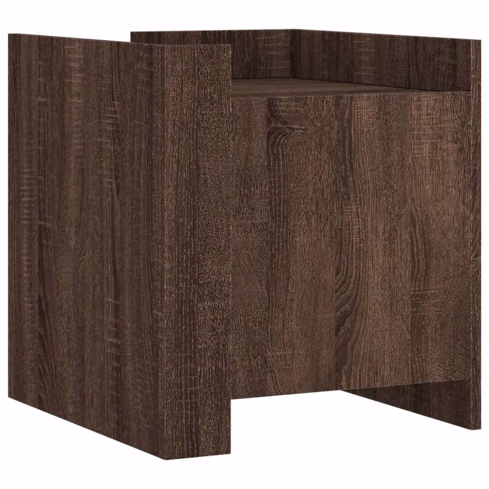 Berkfield Home Decorative Bedside Cabinet in Brown Oak, W/D/H: 45 x 50 x 50 cm – 3