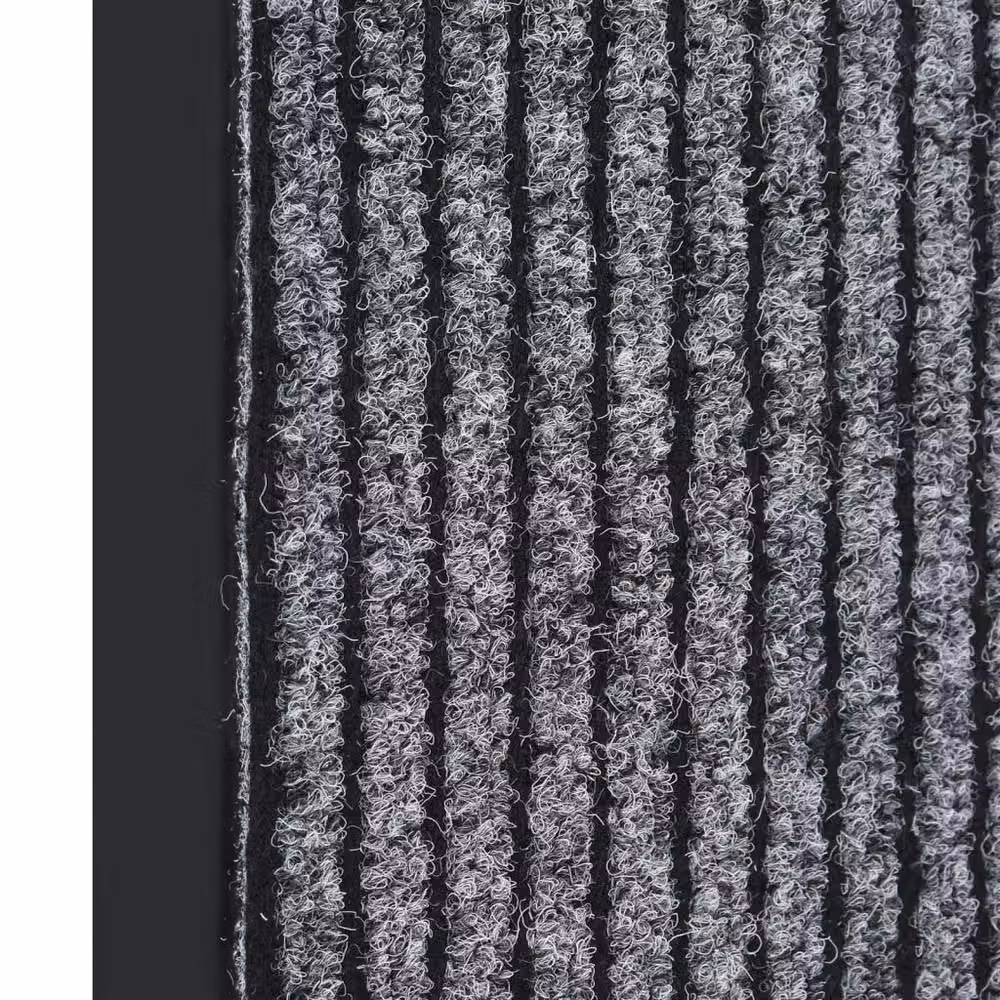 Berkfield Home Traffic Striped Grey Non-Slip Doormat, W: 60 cm, D: 40 cm, H: 0.8 cm – 3