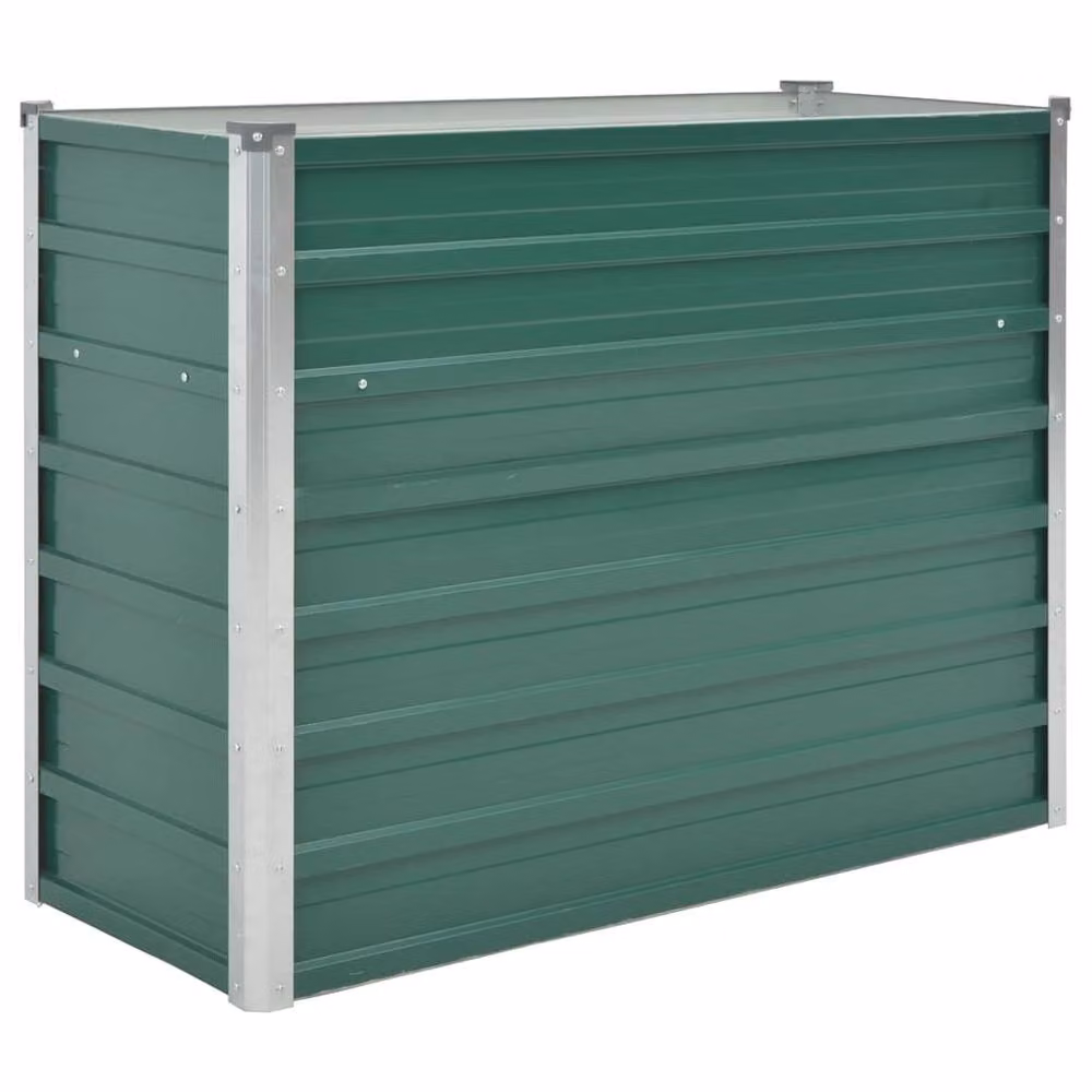 Berkfield Home Garden Galvanised Steel Raised Bed in Green, W/D/H: 100 x 40 x 77 cm – 2