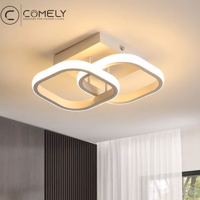 COMELY 22W Modern Square LED Ceiling Light in White