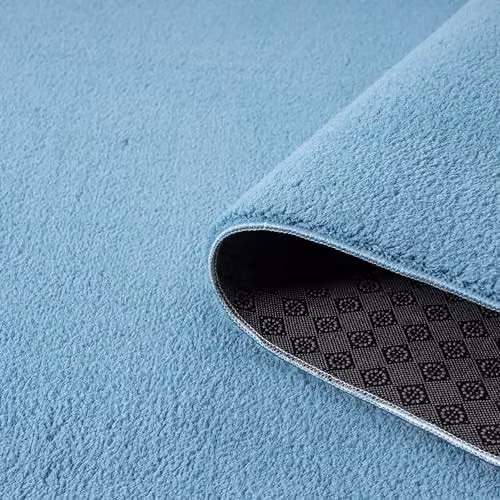 Desire Rugs Comfy Washable Plain Blue Living Room Area Rug, W: 60 cm, L: 100 cm – 3
