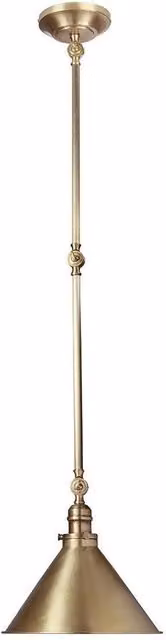 Netlighting Provence Adjustable 1 Light Indoor Wall and Ceiling Light in Antique Brass and Yellow with E27 Socket