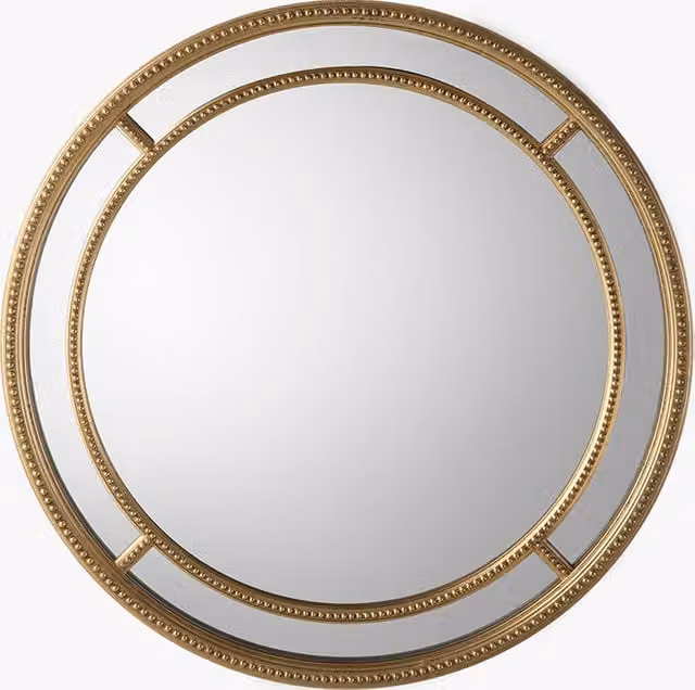 Perch & Parrow Marissa Round Gold Wall Mirror