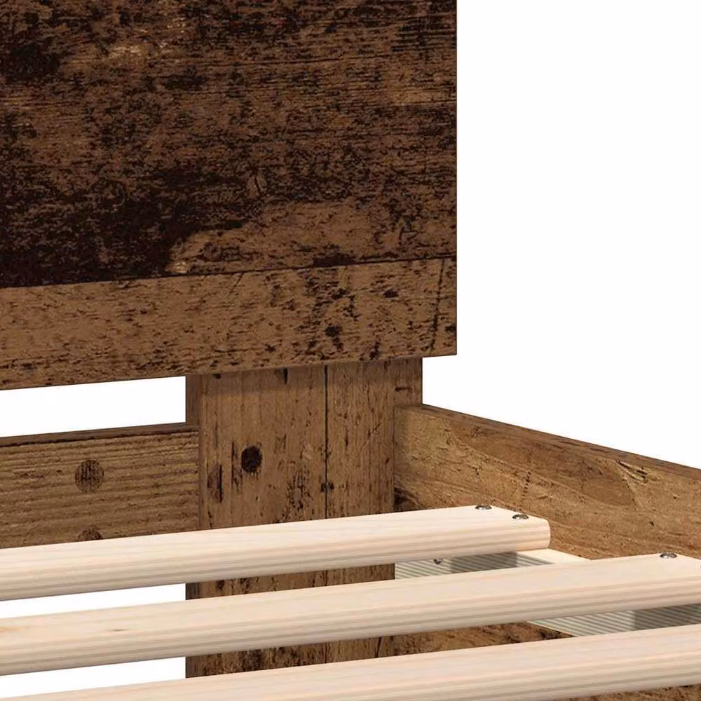 Berkfield Home Engineered Wood Bed Frame in Brown, W/D/H: 120 x 190 cm – 6