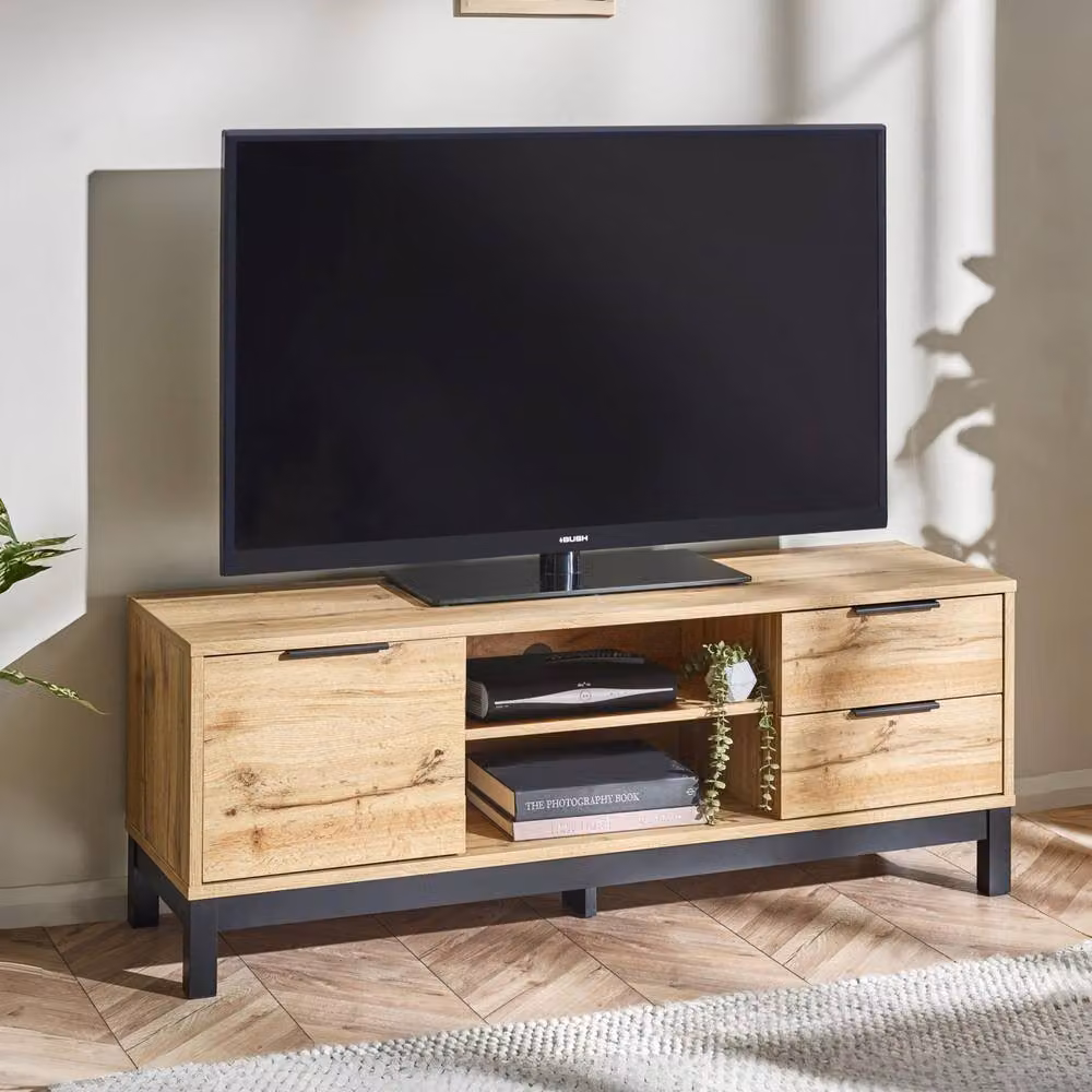 Cheshire Premium Lomond Modern TV Unit in Light Oak – 3