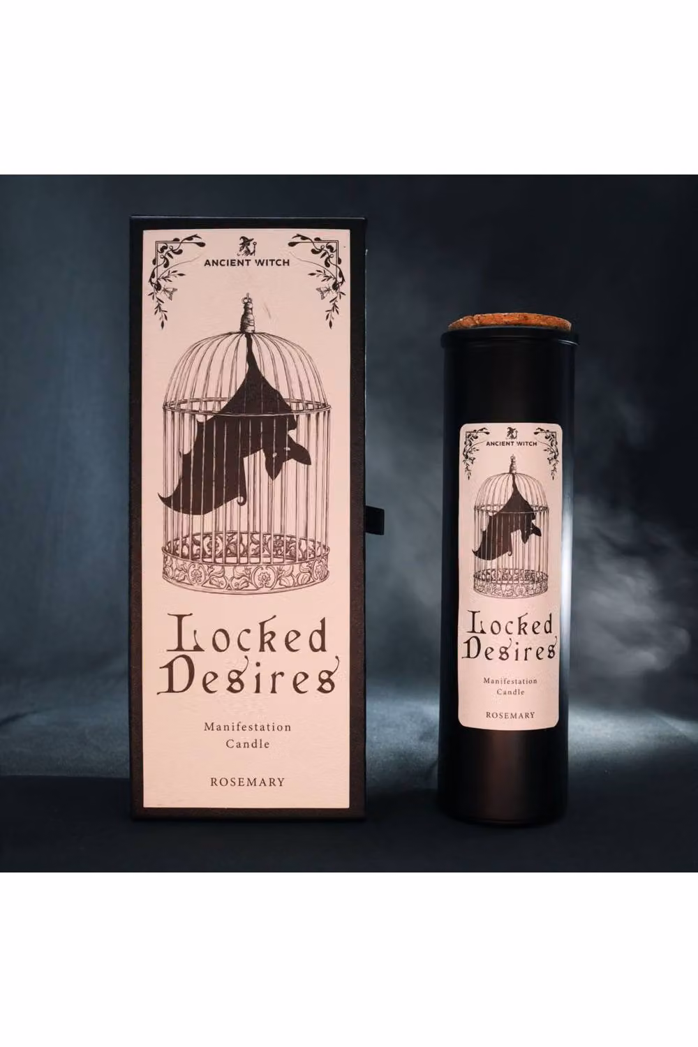 KDMD Ancient Witch Ritual Locked Desires Scented Pillar Candle in Black – 5