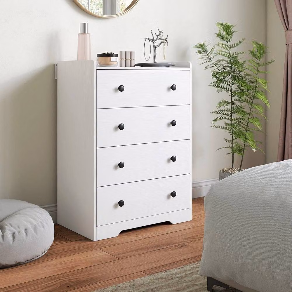 PAWNORA 4 Drawer Chest of Drawers in White – 3