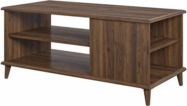 Novogratz Mid-Century Round Walnut Coffee Table