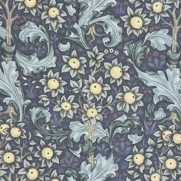 William Morris Orchid Outdoor Fabric in Blue and Multicolour
