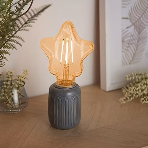 Loops Star Shape LED Filament Lamp Bulb, 4W E27, Amber Tinted Glass, 2000K Warm White, 440 Lumen – 2