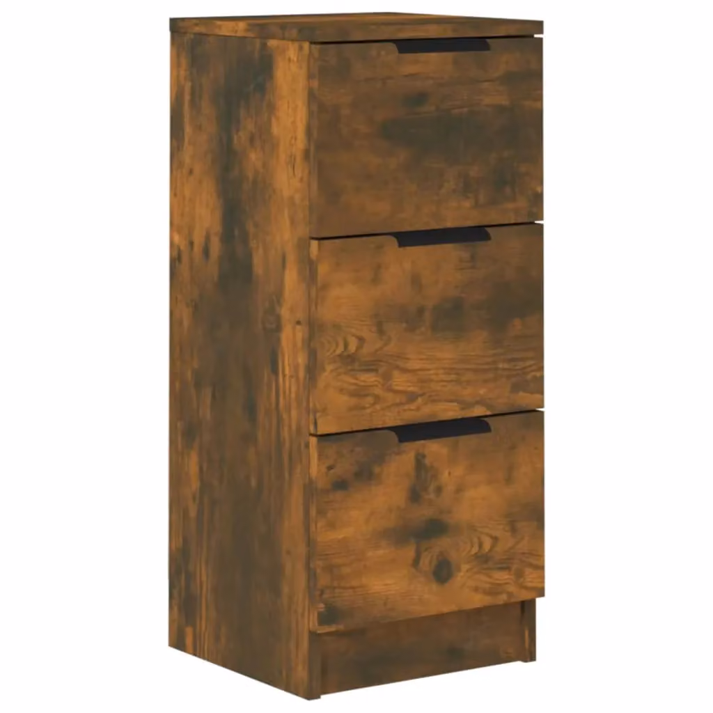 Berkfield Home Smoked Oak Sideboard in Brown, W/D/H: 30 x 30 x 70 cm – 2