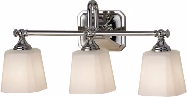 Loops IP44 3 Bulb Wall Light with Clear Glass Shades in Polished Chrome