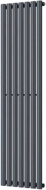 UK Radiators Omeara Anthracite Elliptical Tube Vertical Designer Radiator, H: 160 cm, W: 40.6 cm – 1
