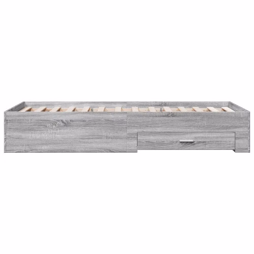Berkfield Home Bed Frame with Drawers in Grey Sonoma, W/D/H: 90 x 200 cm – 3