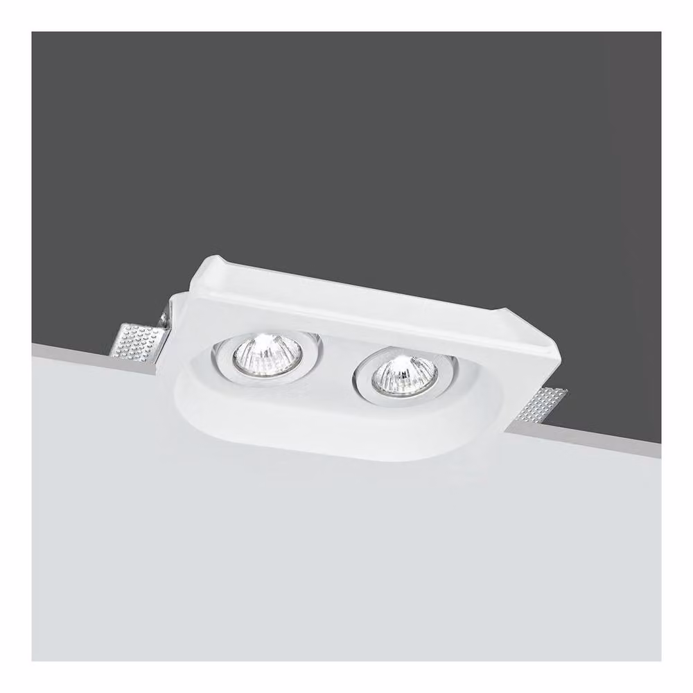 Netlighting MORGANA 2 Light Recessed Adjustable Dimmable Downlight, White, W/D/H: 25.5 x 15.5 x 5.5 cm – 2