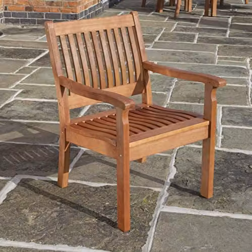 Rowlinsons Willington Garden Armchair in Brown, W61 x D61 x H87 cm
