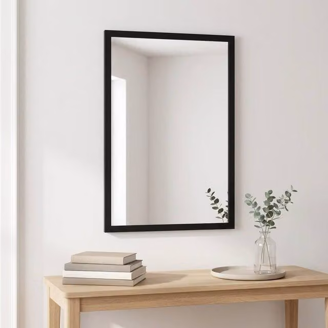 STILVORA Modern Rectangular Wall Mirror in Black – 1