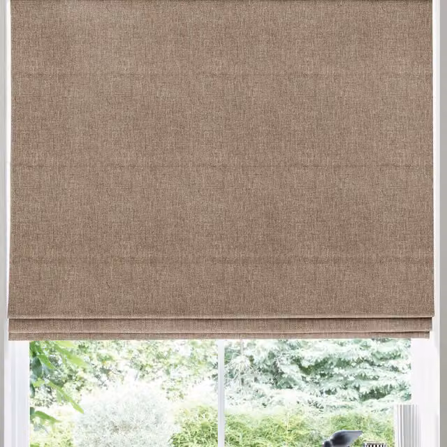 Simply Collection Positano Made to Measure Blackout Roman Blind in Biscuit