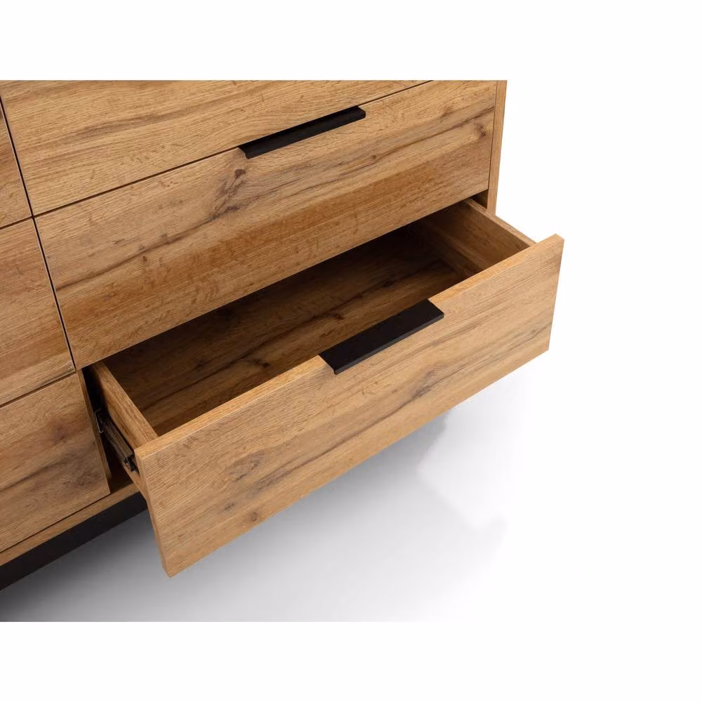 Cheshire Premium Kora 6 Drawer Wide Chest in Brown Oak – 3