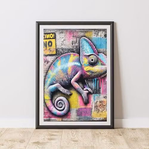 60 Second Makeover Gheko Graffiti Print Urban Street Art Poster, Multicolour, A3