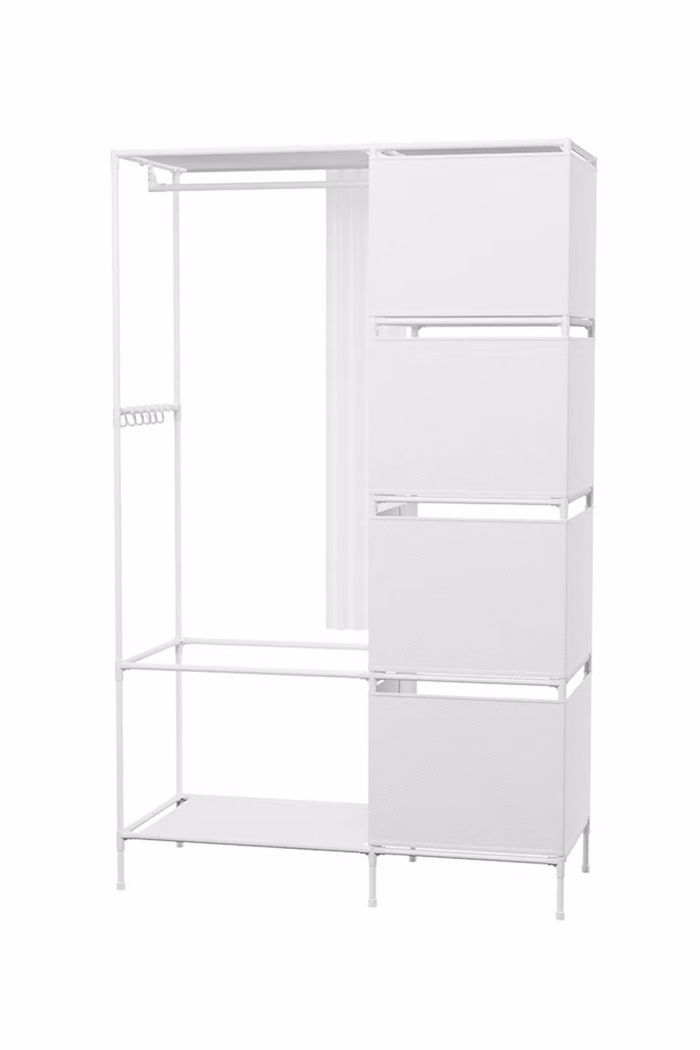 Garden Sanctuary Portable Metal Bedroom Cabinet in White – 2