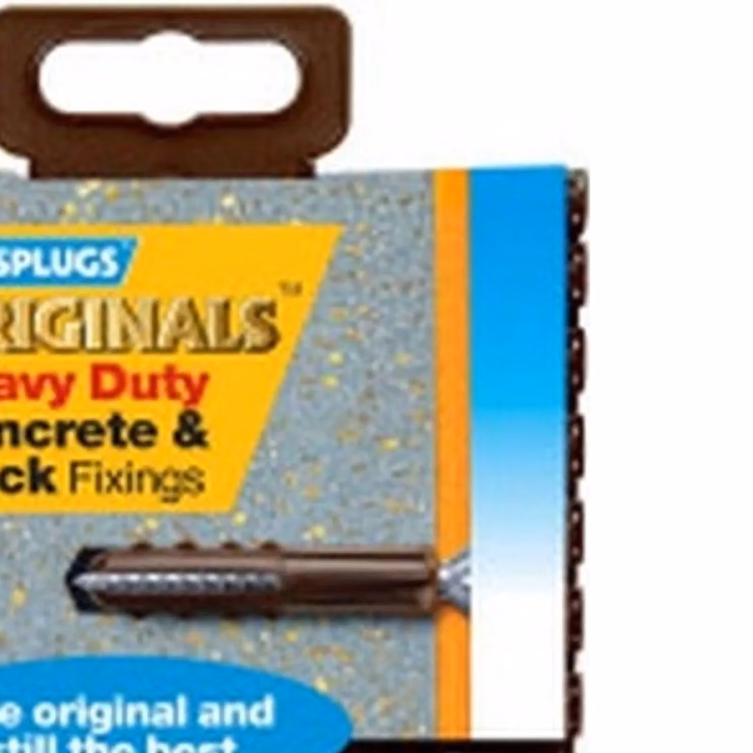 PLASPLUGS Heavy Duty Brown Concrete Wall Plugs, Pack of 50 – 2