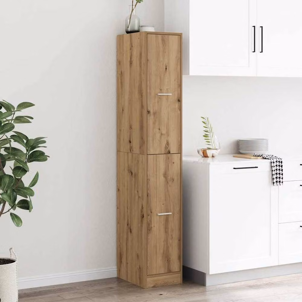 Berkfield Home Apothecary Cabinet in Artisan Oak, Brown, W: 30 cm, D: 41 cm, H: 174.5 cm – 2