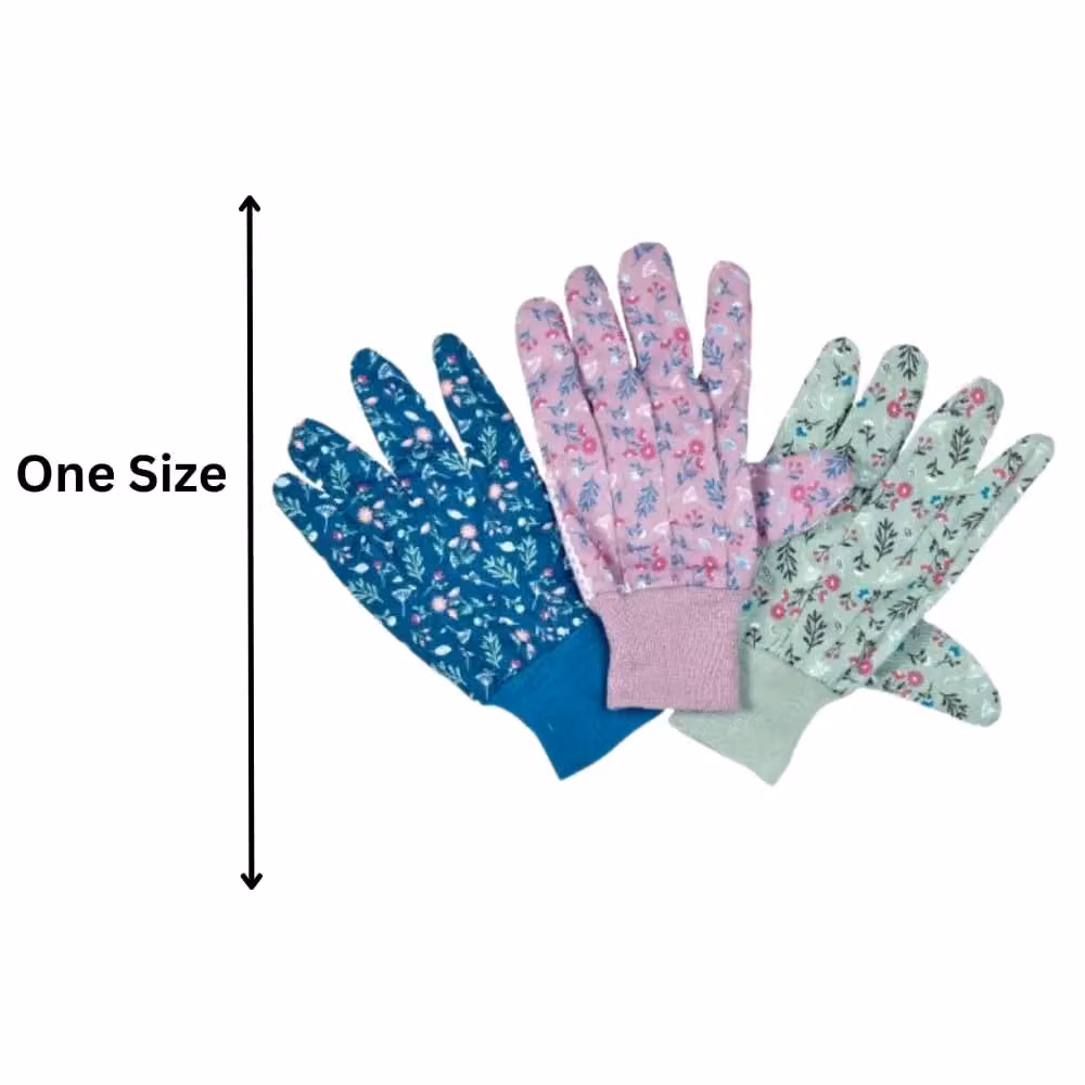 Marco Paul 3-Pack Cotton Grip Medium Gardening Gloves in Multicolour – 2