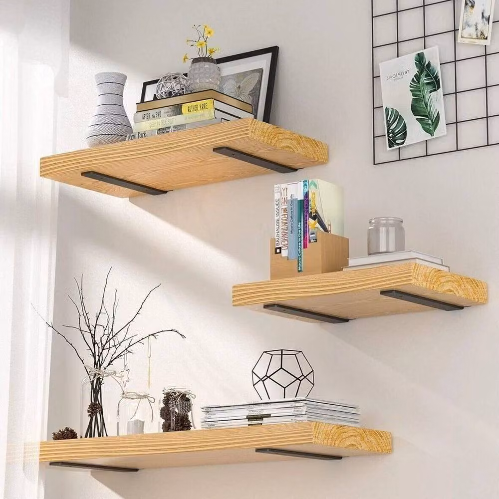 SPETLEK Matt Black Steel Concealed Floating Shelf Supports, 6 Pieces, 15 cm – 5