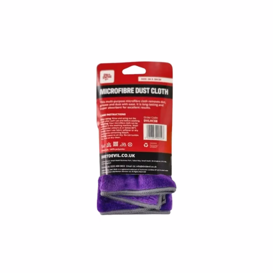Dirt Devil Reusable Microfibre Cleaning Cloth, Purple, W/D/H: 30 x 30 x 30 cm – 2