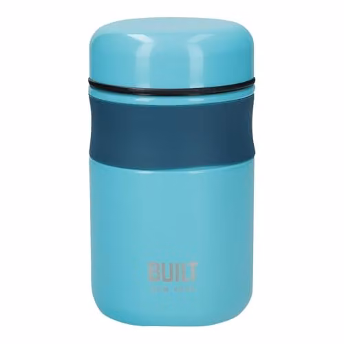 Built Retro Vacuum Insulated Food Flask, Petrol Blue, 490 ml