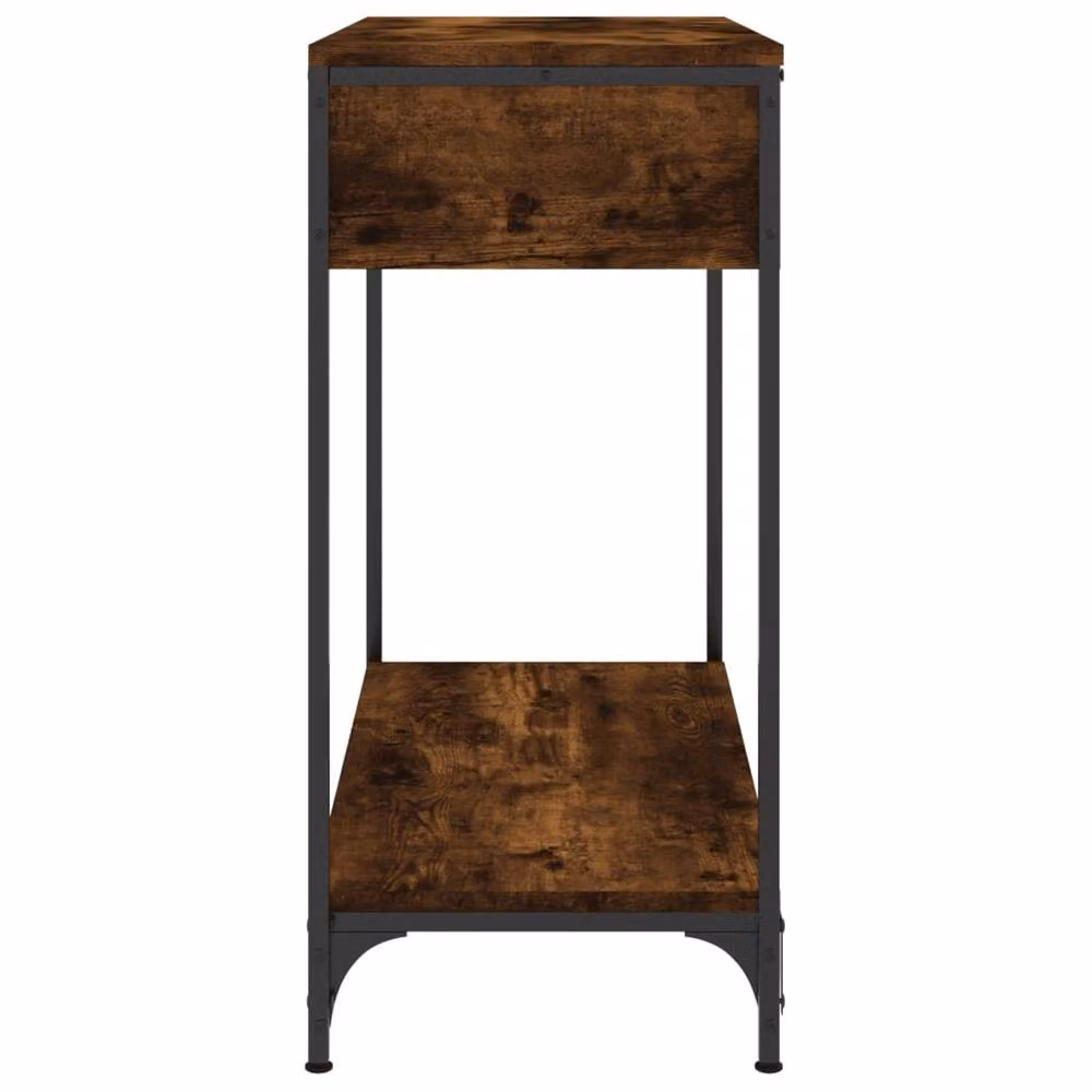 Berkfield Home Decorative Console Table in Smoked Oak Brown, W/D/H: 75 x 34.5 x 75 cm – 4