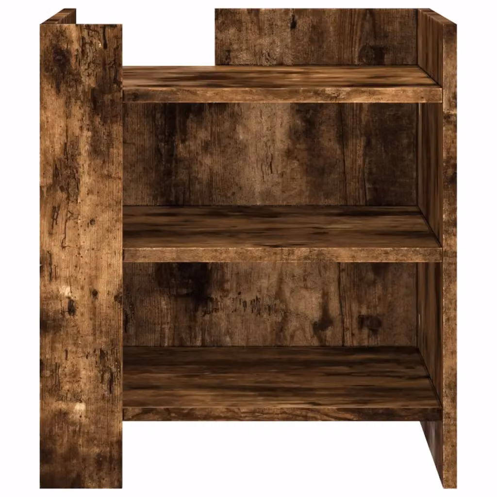 Berkfield Home Bedside Cabinet in Smoked Oak Brown, W/D/H: 45 x 50 x 50 cm – 4