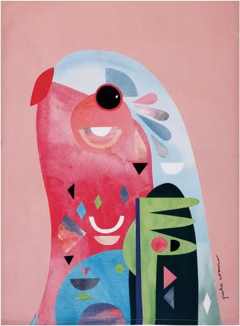 Maxwell & Williams Pete Cromer Parrot Print Multicolour 100% Cotton Tea Towel