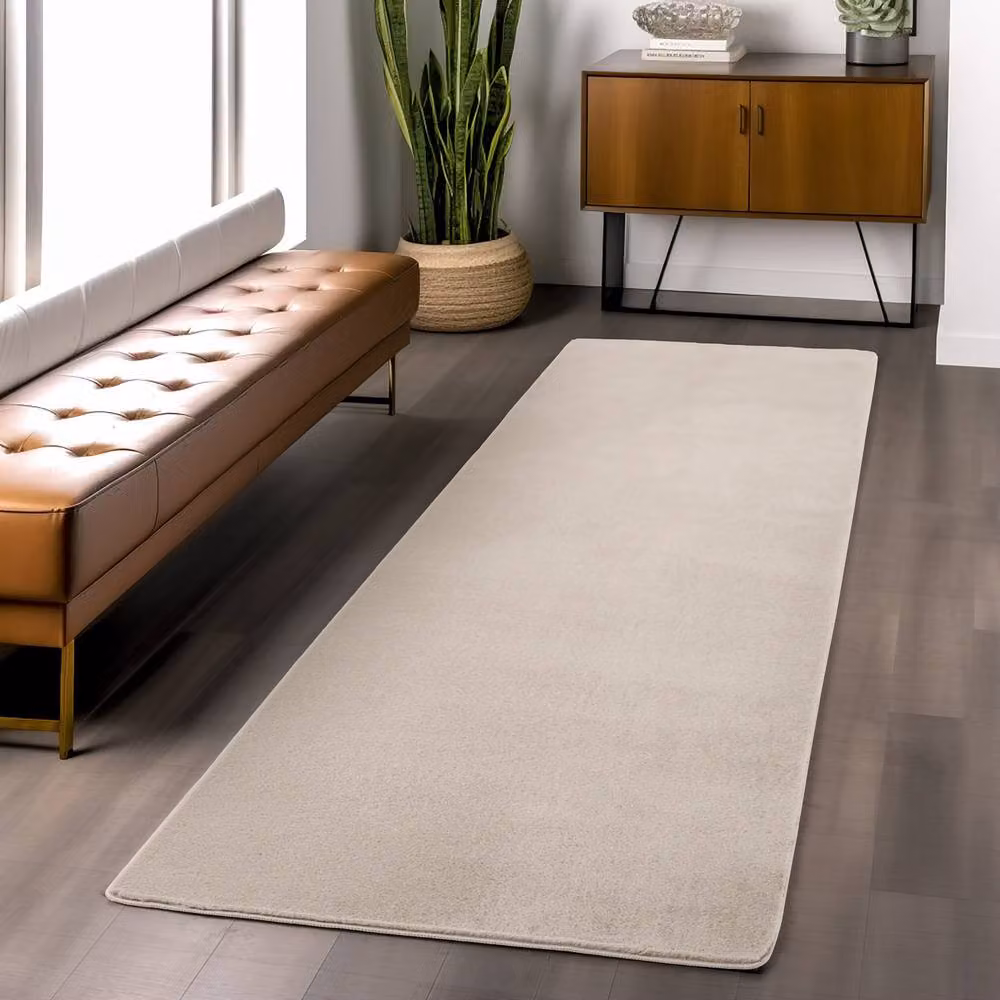 Desire Rugs Snuggly Washable Low Pile Area Rug with Anti-Slip Felt Backing in Beige, W/D: 120 x 160 cm – 4