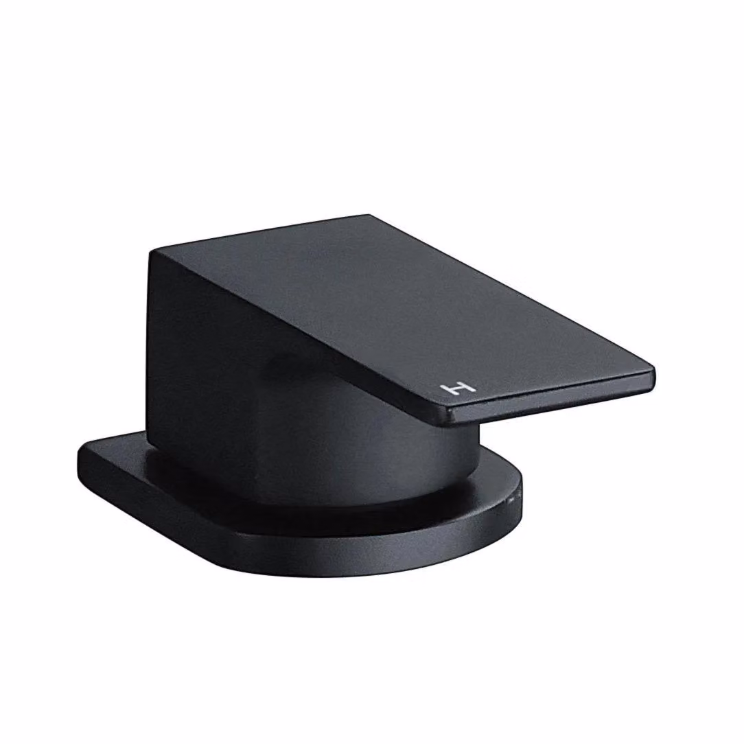 Nes Home Designer Matt Black Bath Filler Basin Mixer Tap with Single Lever Control – 2
