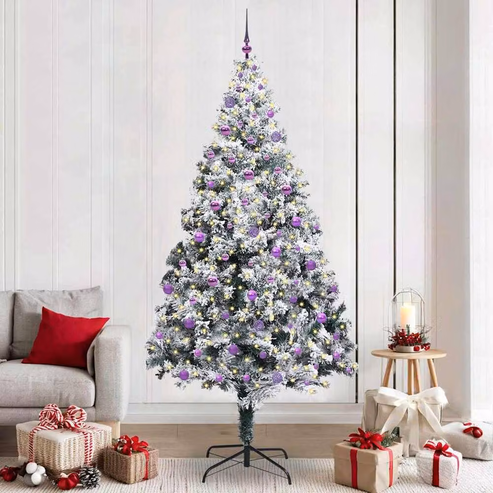 Berkfield Home Green Artificial Christmas Tree with 300 LEDs and Stand, Height: 240 cm – 1