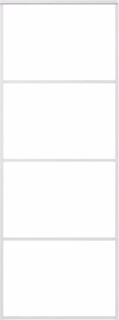 Berkfield Home Modern Sliding Glass and Aluminium Door, White, W: 76 cm, H: 205 cm