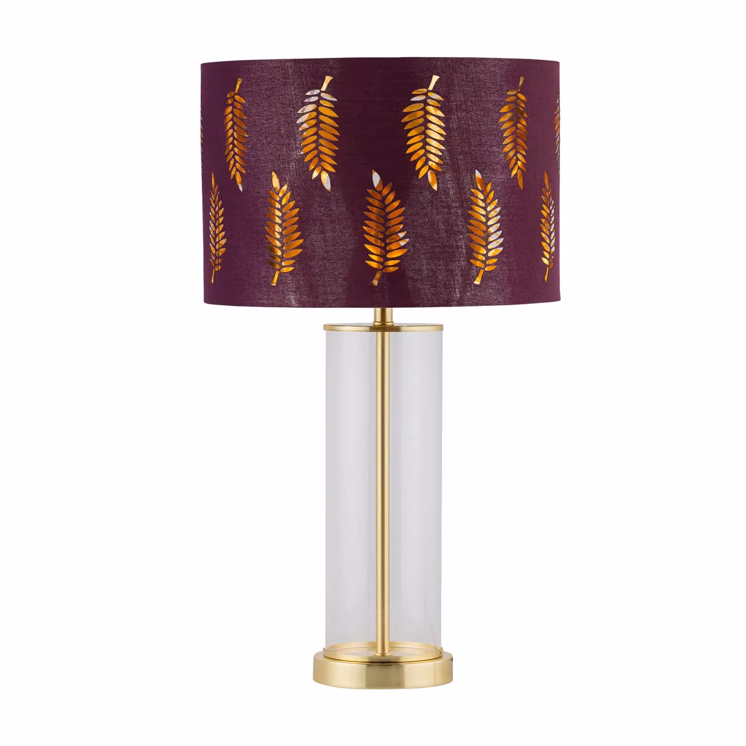 First Choice Lighting Aura Set of 2 Table Lamps in Satin Brass with Red Fabric Shades – 2