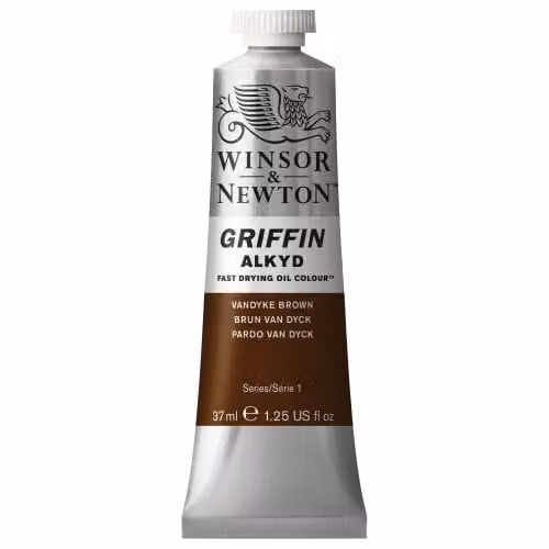 Winsor & Newton Griffin Alkyd Fast Drying Oil Colour Tube, Vandyke Brown, 37ml – 1
