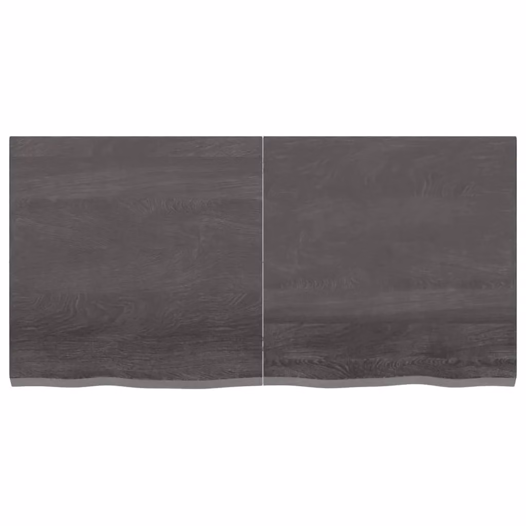 Berkfield Home Wall Mounted Oak Shelf in Brown and Dark Grey, W: 120 cm, D: 60 cm, H: 2-4 cm – 2