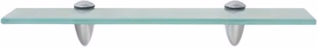 Berkfield Home Modern Floating Glass Shelves, 2 Pack, Clear, W: 40 cm, D: 20 cm