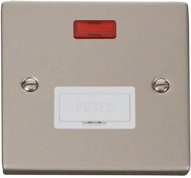 SE HOME White 13A Fused Connection Unit with Neon Flush Socket Plate