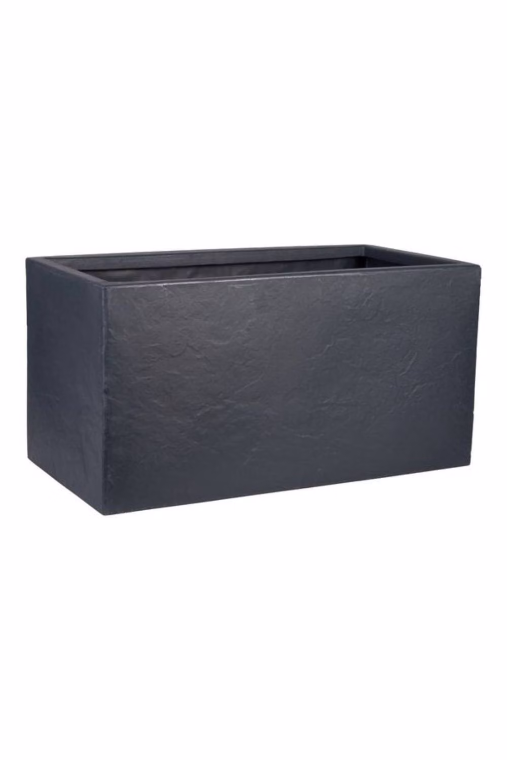 KDMD Graphite Riven Trough Planter in Anthracite Grey, W/D/H: 60 x 30 cm – 2