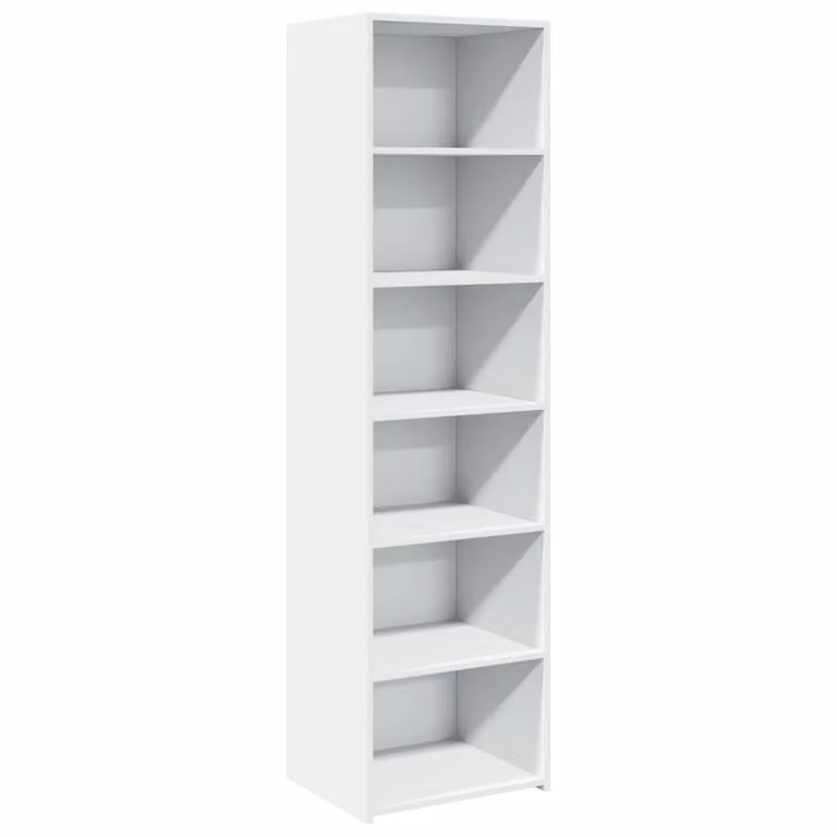 Berkfield Home Modern White Highboard in Matt MDF, W/D/H: 50 x 41 x 185 cm