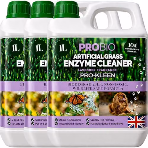 ProKleen ProBio Artificial Grass Cleaner Probiotic Based Deodoriser and Odour Eliminator, Lavender Fragrance, 3L – 4