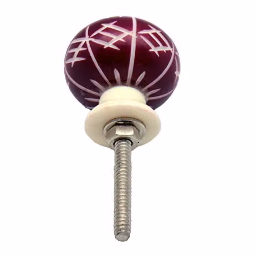 Nicola Spring Polished Resin Cabinet Knobs, Pack of 6, Purple and Red – 2