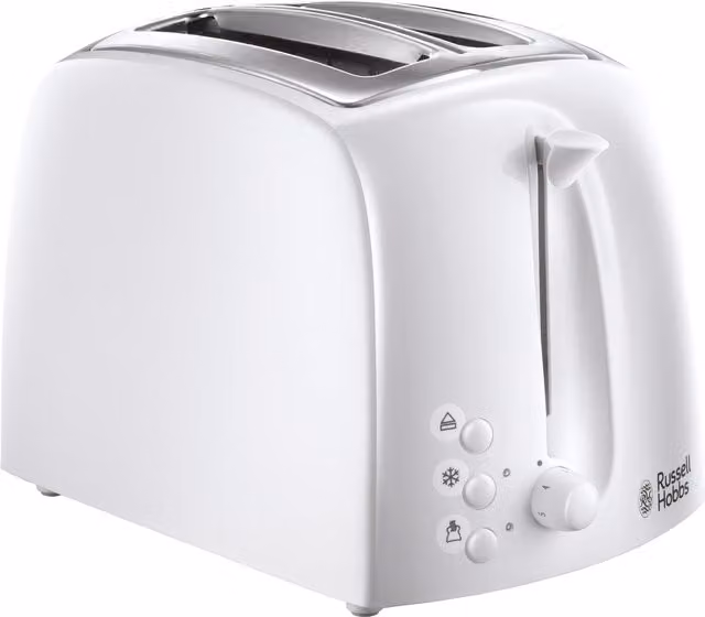 Russell Hobbs 2 Slice Textures Toaster, White