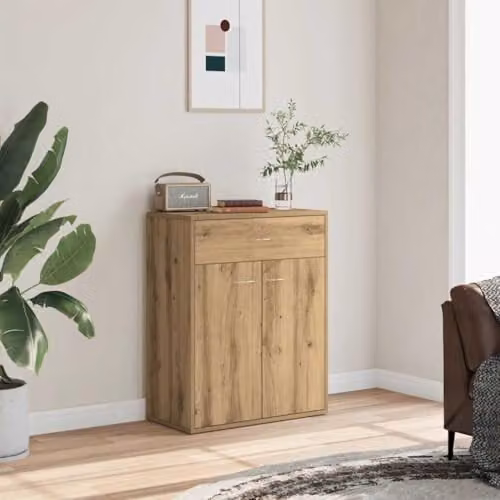 vidaXL Artisan Oak Sideboard in Brown, W/D/H: 60 x 30 x 75 cm – 2